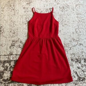 Red skater dress